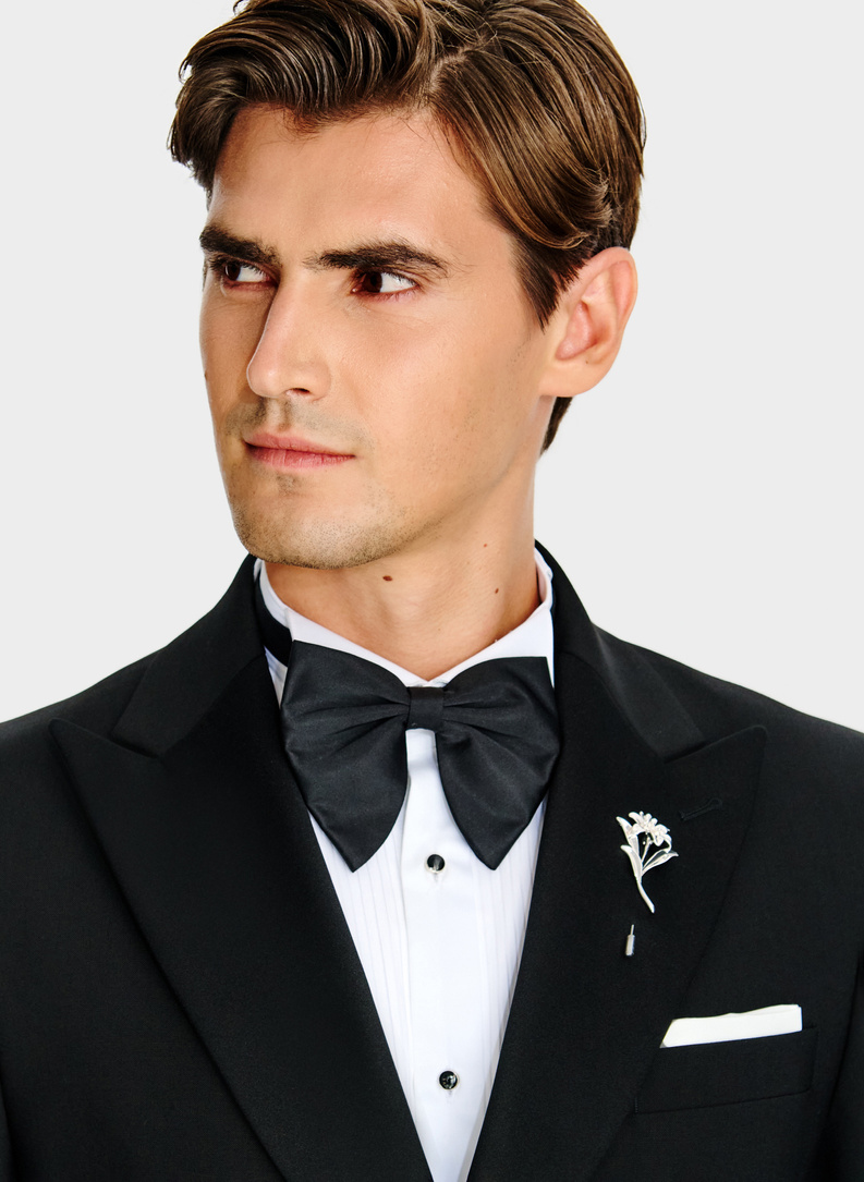 Elegantiška juoda vyriška peteliškė