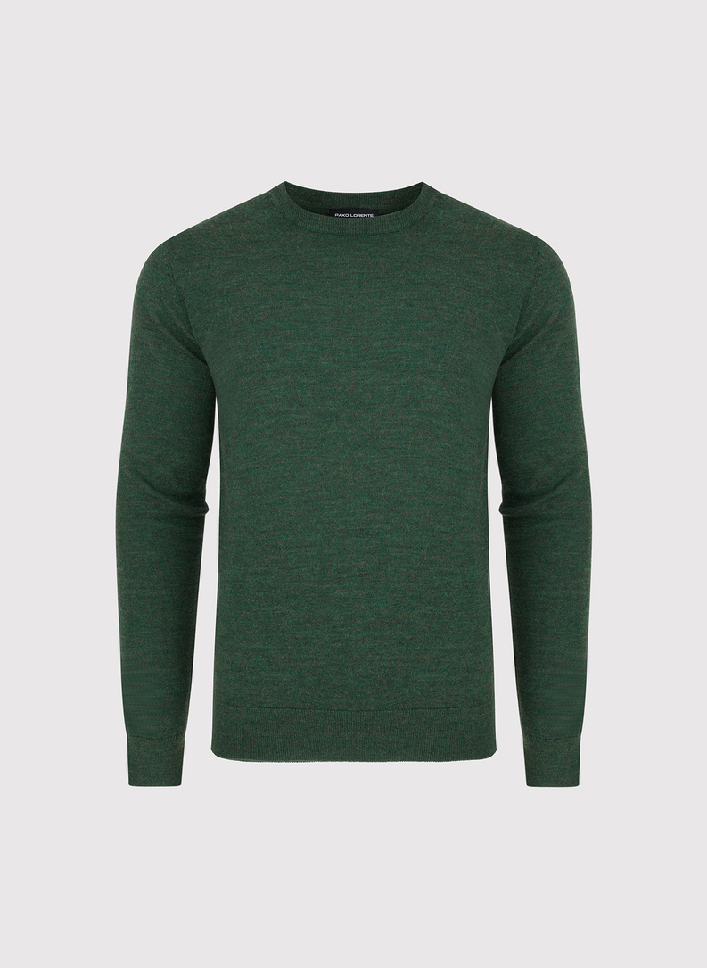 Žalias vyriškas megztinis su vilna