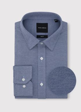 Mėlyni melanžiniai marškiniai