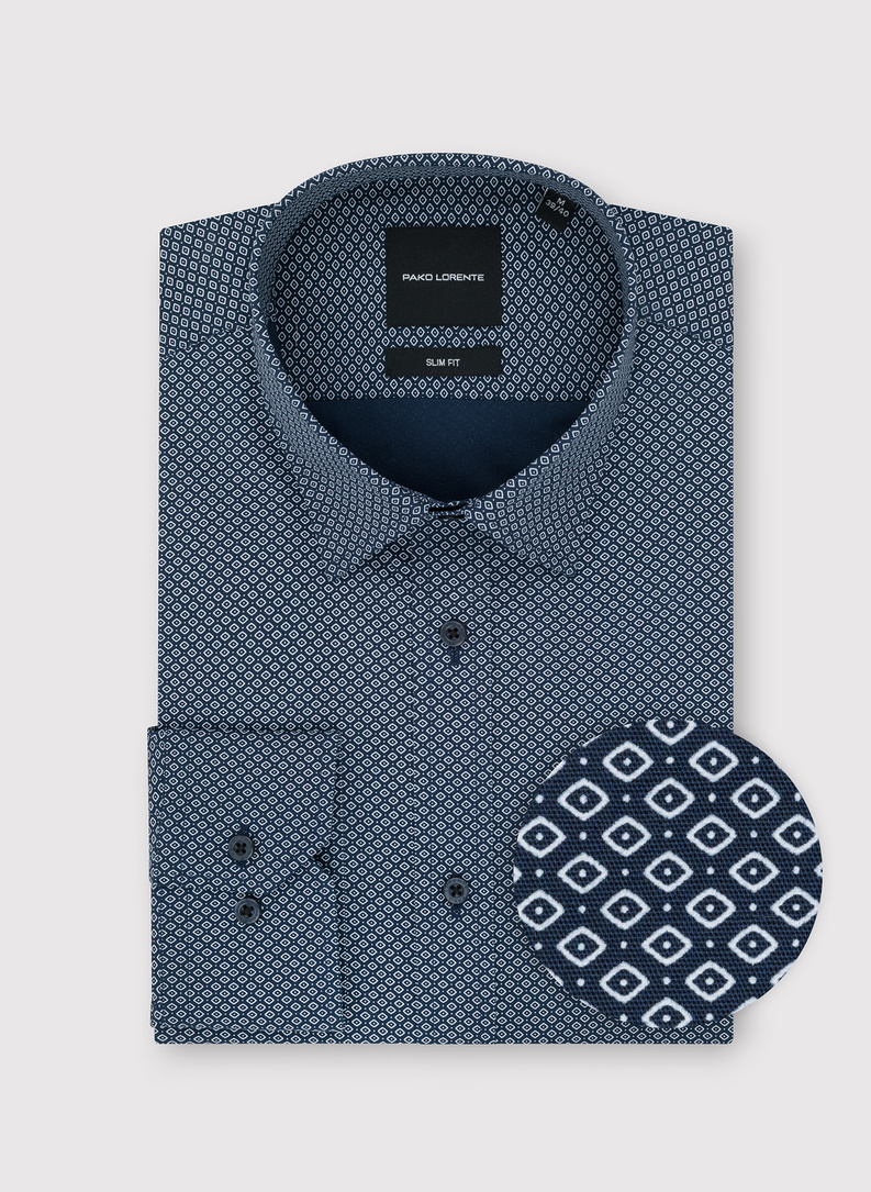 Medvilniniai marškiniai su mikroraštu