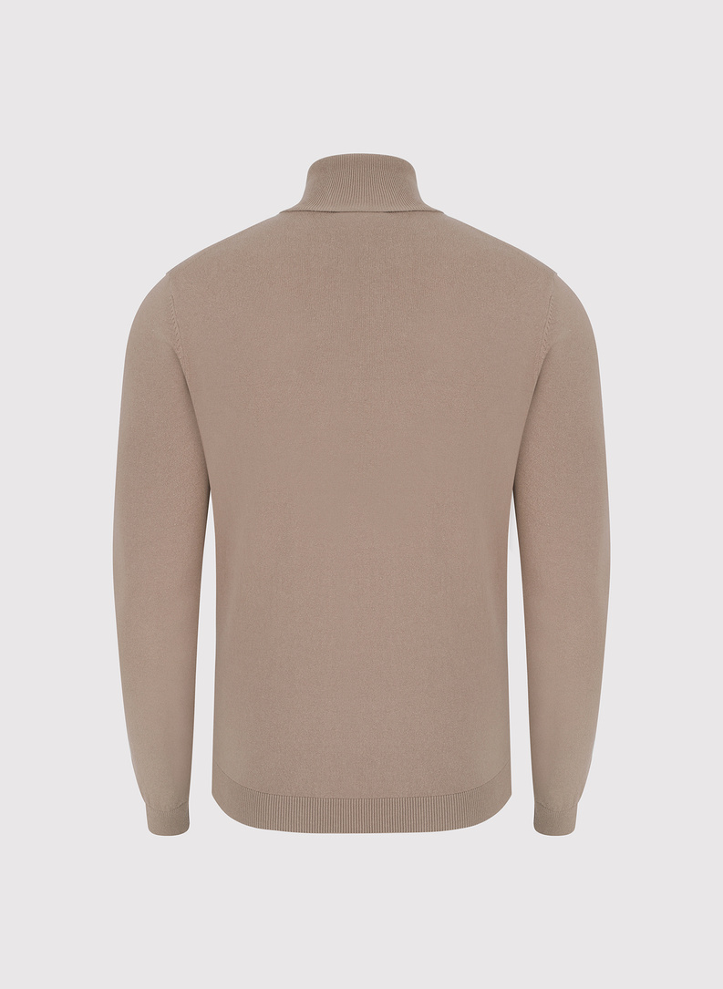 Smėlinis vyriškas golfas be raštų