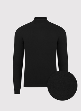 Juodos spalvos vyriškas pusgolfis