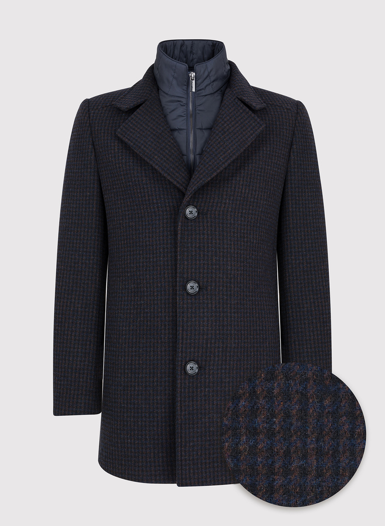 Bronzinis vyriškas lietpaltis smulkiais langais