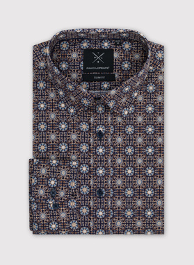 Vyriški marškiniai geometriniu raštu