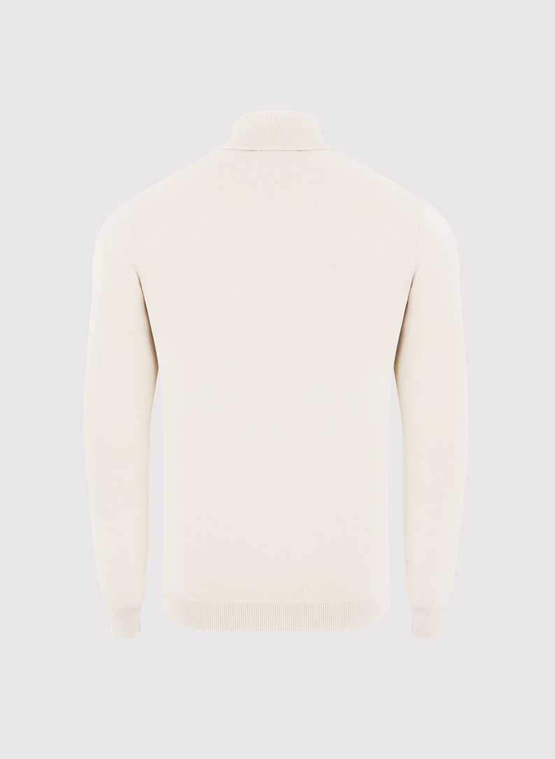 Baltas vyriškas golfas be raštų