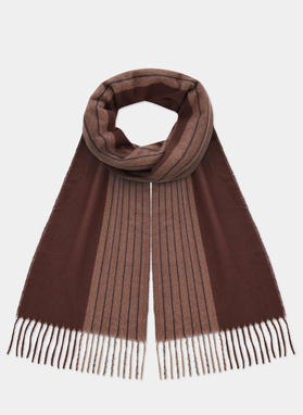 Rudas vyriškas šalikas juostelėmis