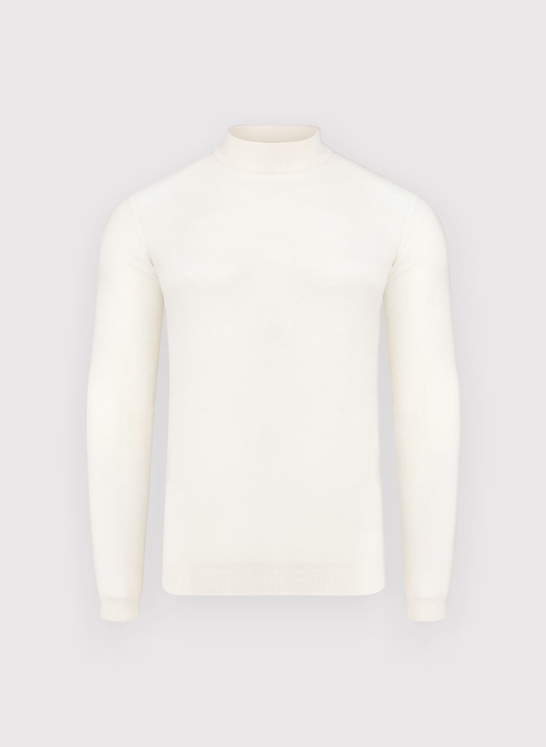 Baltos spalvos vyriškas pusgolfis