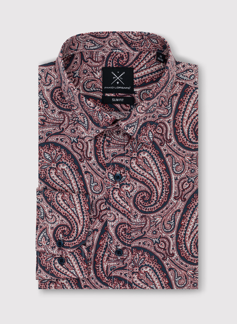 Vyšniniai vyriški marškiniai peislio raštu