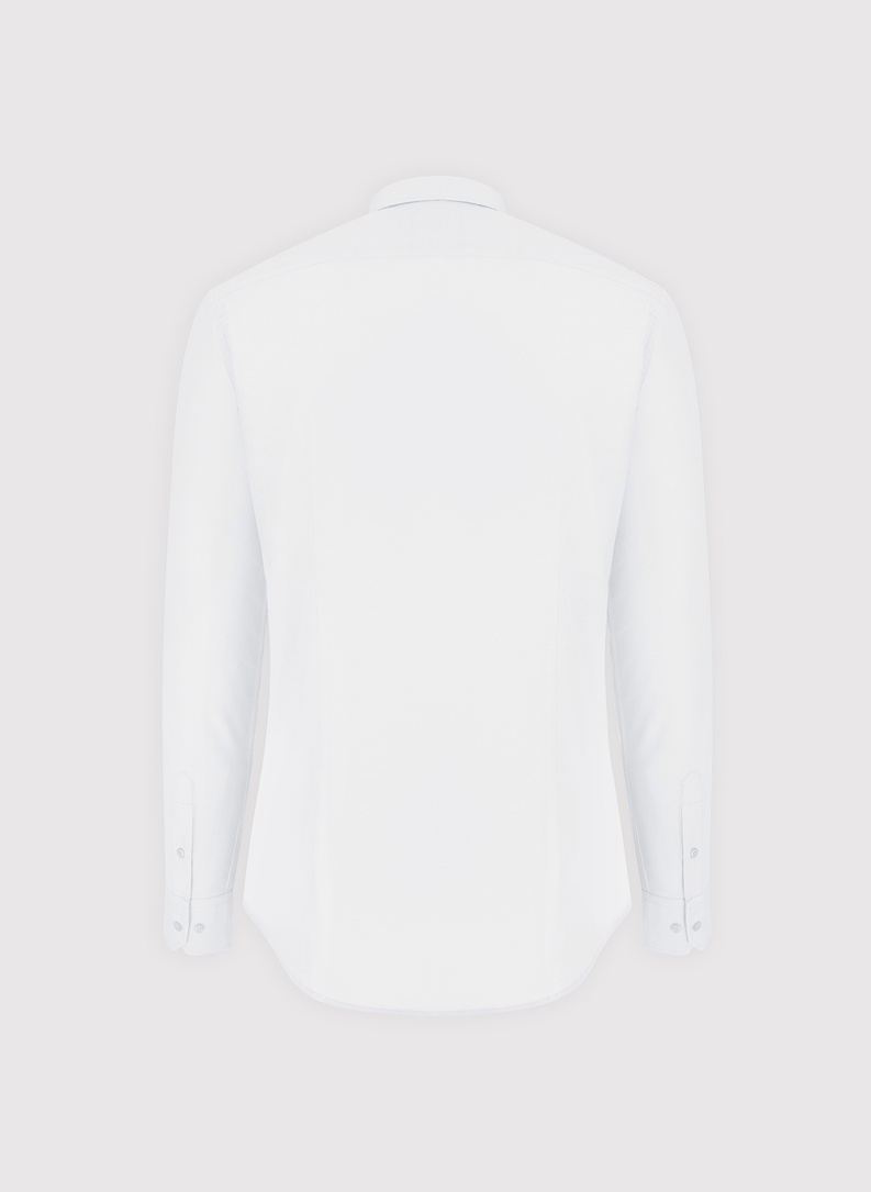 Balti medvilniniai vyriški marškiniai