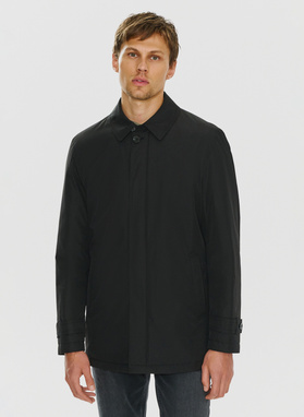 Juodas demisezoninis vyriškas lietpaltis