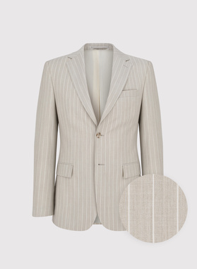  Smėlio spalvos dryžuotas kostiumas