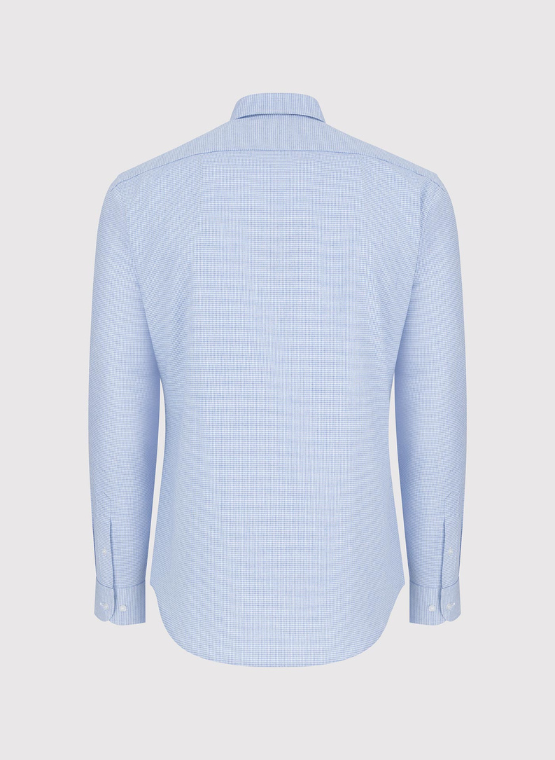 Juodi marškiniai skalikų dantų raštu