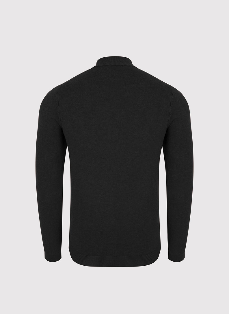 Juodos spalvos vyriškas pusgolfis