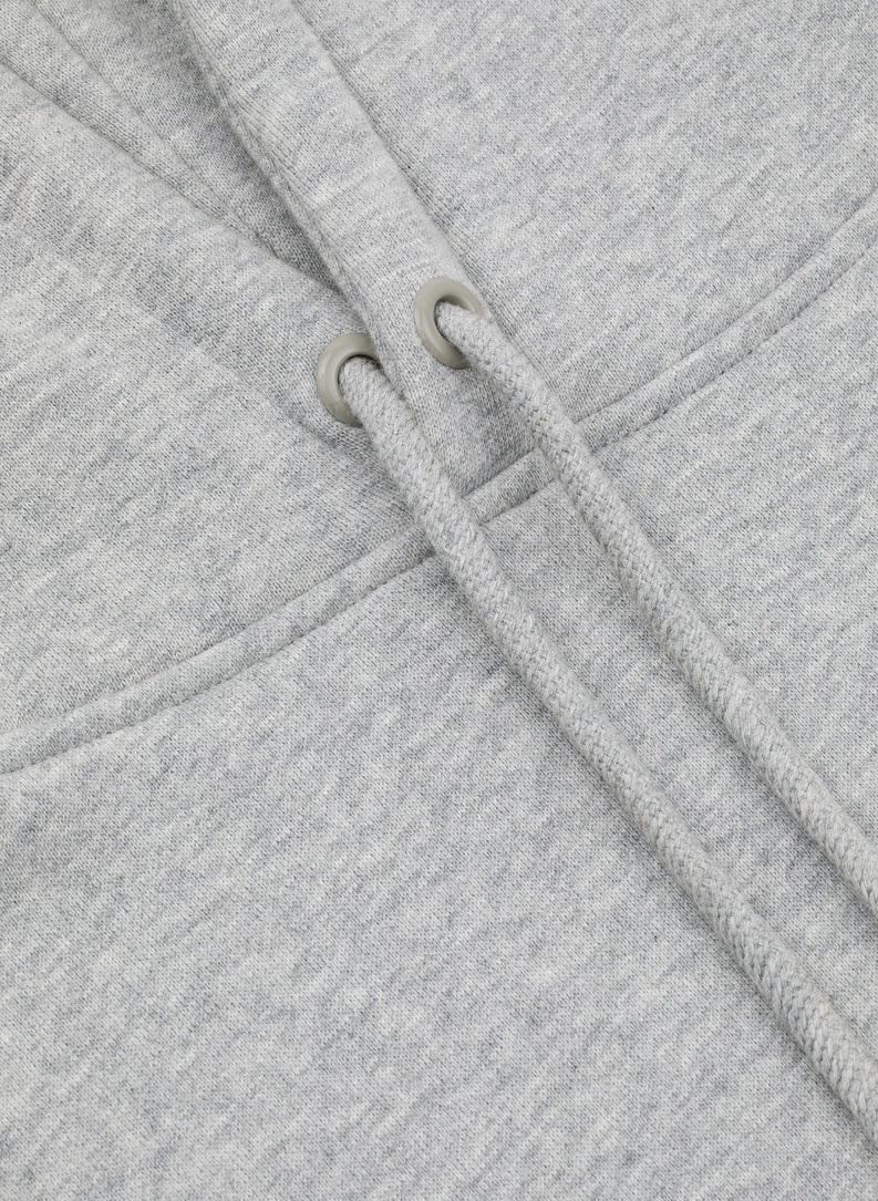 Pilkas treninginis bluzonas su gobtuvu