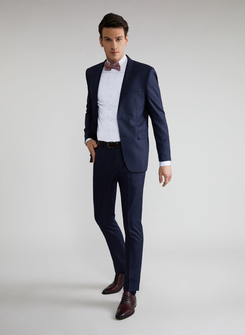 Tamsiai mėlynas kostiuminis švarkas P22SF-3G-015-G-S