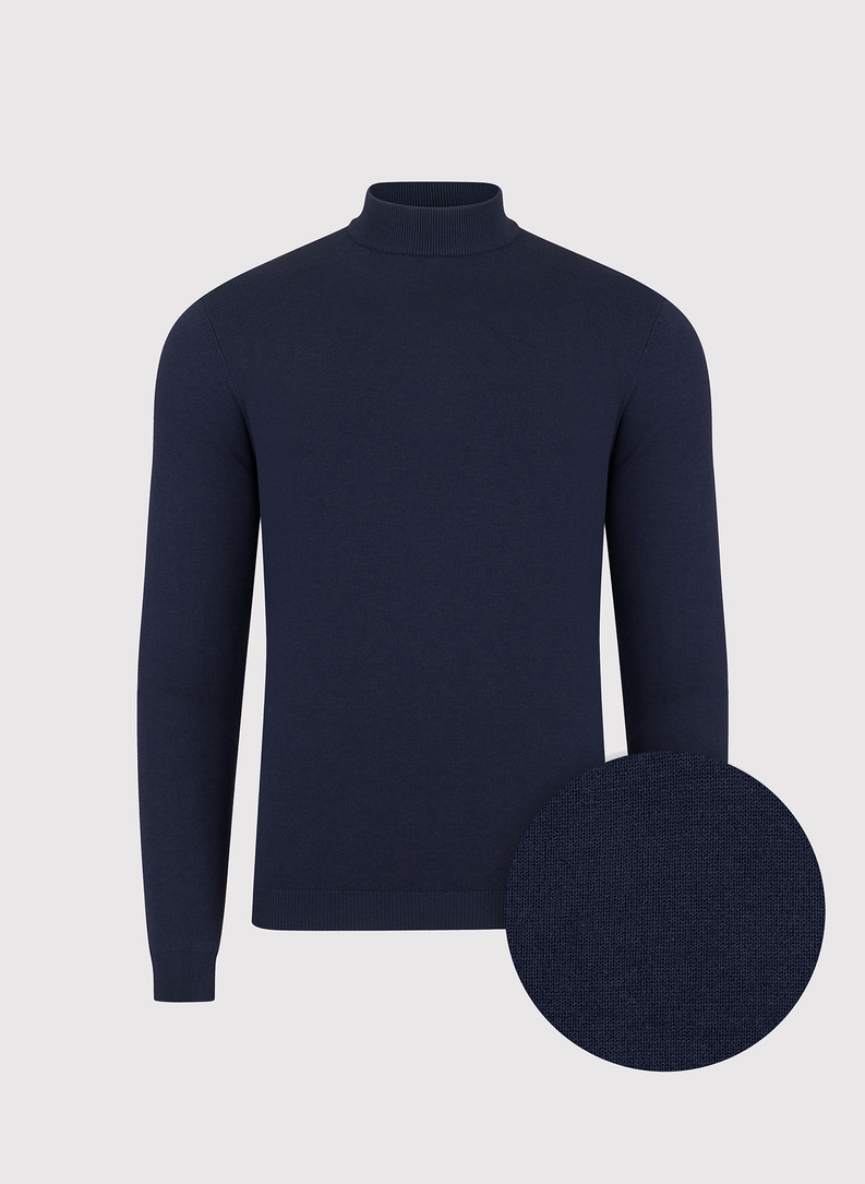 Tamsiai mėlynos spalvos vyriškas pusgolfis