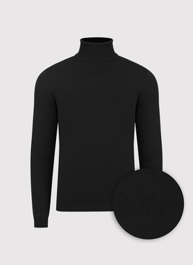 Juodos spalvos vyriškas golfas