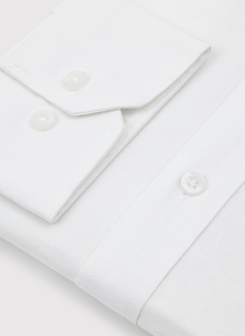 Balti medvilniniai vyriški marškiniai