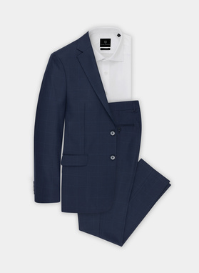 Tamsiai mėlynas kostiuminis švarkas P22SF-3G-015-G-S