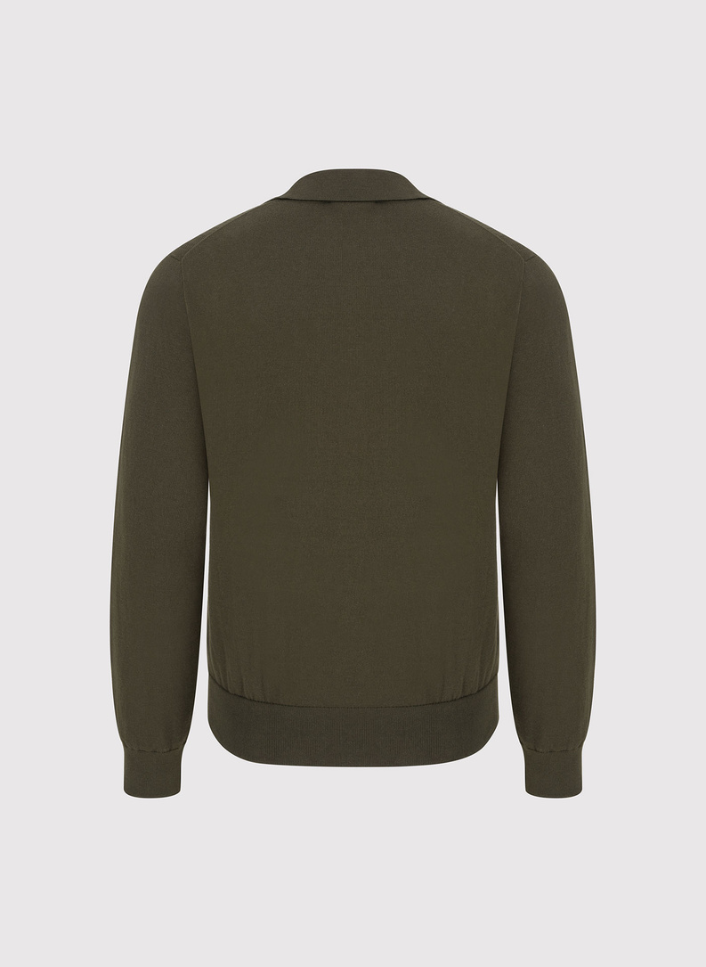 Žalios spalvos medvilninis kardiganas