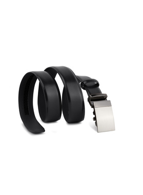 Juodas odinis vyriškas diržas