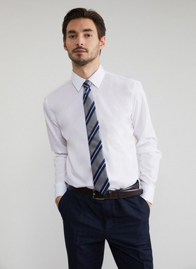 Pilkas vyriškas kaklaraištis P22SF-KX-008-S-0