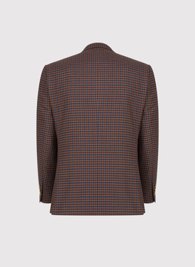 Rudas švarkas smulkiais langeliais