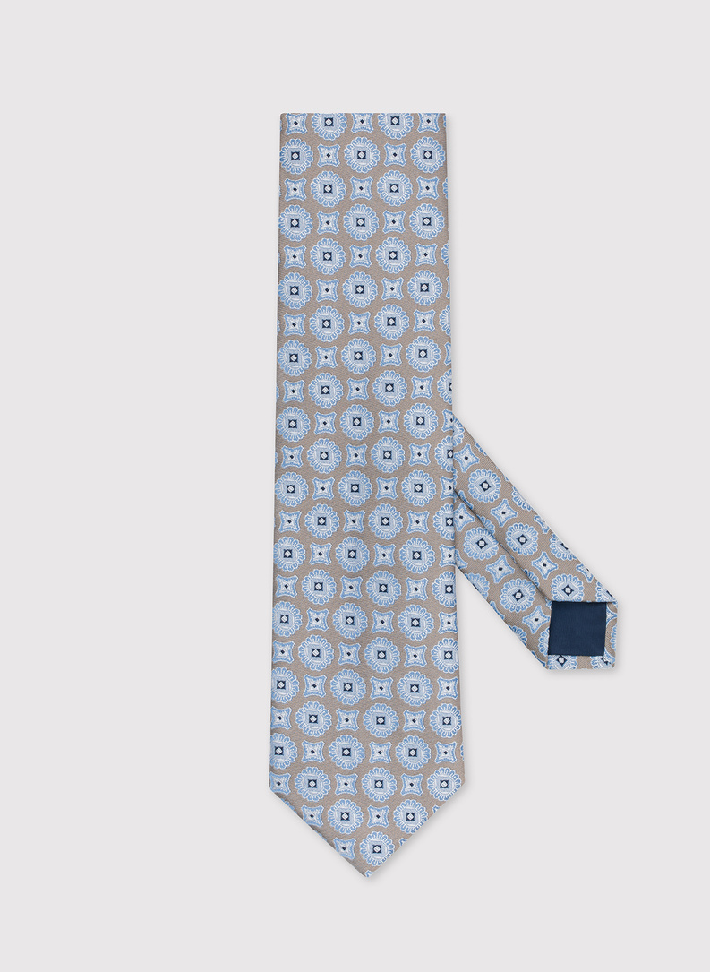 Smėlinis raštuotas vyriškas kaklaraištis