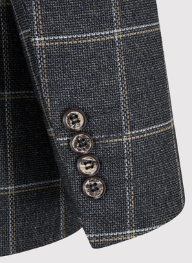 Pilkas languotas vyriškas švarkas