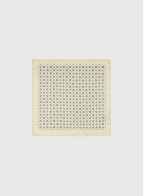 Smėlinė kišeninė nosinaitė spalvotu mikroraštu