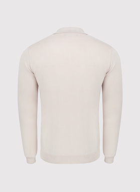 Smėlinis kardiganas su apykakle