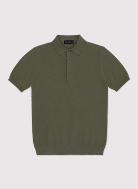 Vaflinio pynimo žali polo T marškinėliai