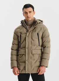 Smėlinė žieminė vyriška striukė