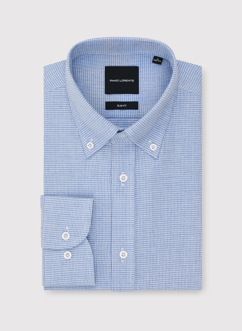 Juodi marškiniai skalikų dantų raštu