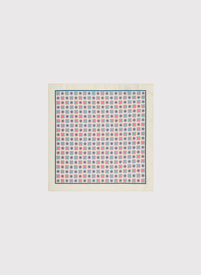 Smėlinė kišeninė nosinaitė spalvotu mikroraštu