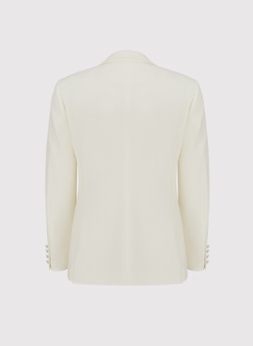 Šviesios smėlio spalvos smokingo švarkas