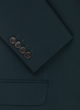 Vilnonis žalias kostiuminis švarkas