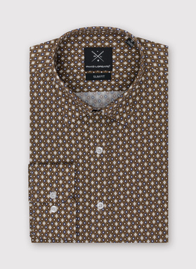 Bronziniai vyriški marškiniai mikroraštu