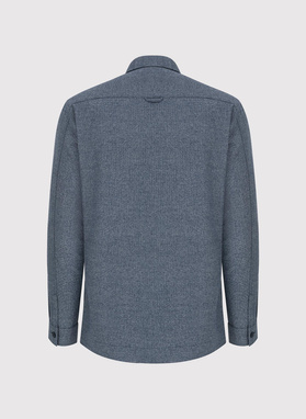 Tamsiai mėlyni viršutiniai marškiniai