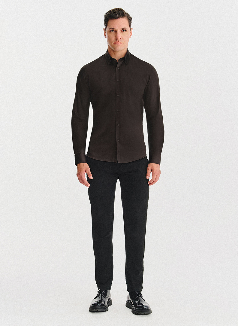 Rudi vyriški marškiniai