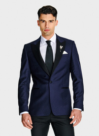 Tamsiai mėlynas smokingo švarkas