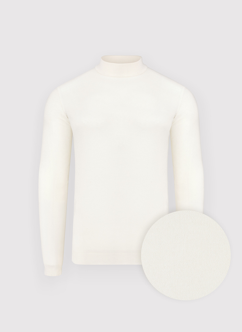 Baltos spalvos vyriškas pusgolfis