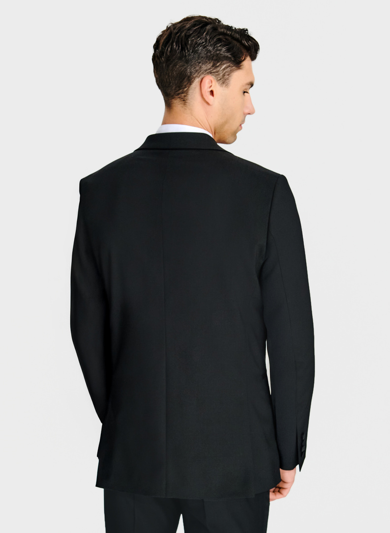 Vilnonis juodas smokingo švarkas