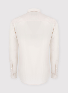 Nebalintos drobės spalvos „Regular Fit“ kirpimo vyriški marškiniai