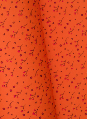 Oranžinė kišeninė nosinaitė gėlytėmis