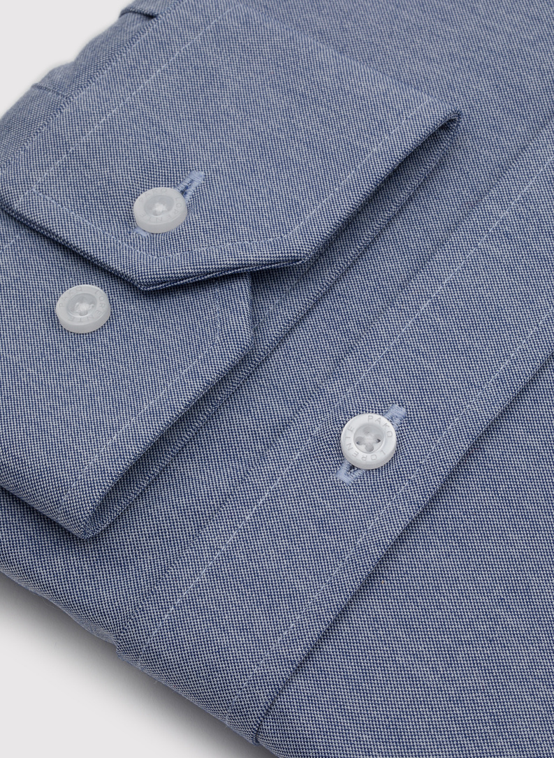 Mėlyni melanžiniai marškiniai