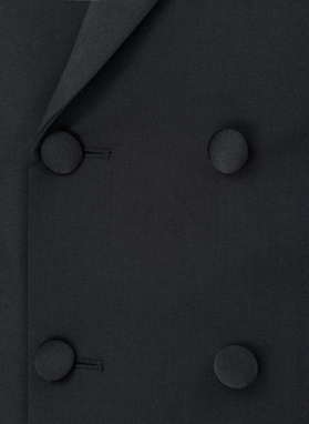 Vilnonis juodas smokingo švarkas