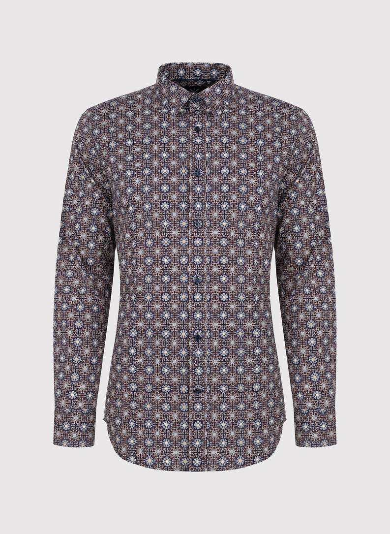 Vyriški marškiniai geometriniu raštu