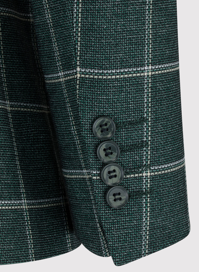 Žalias languotas vyriškas švarkas