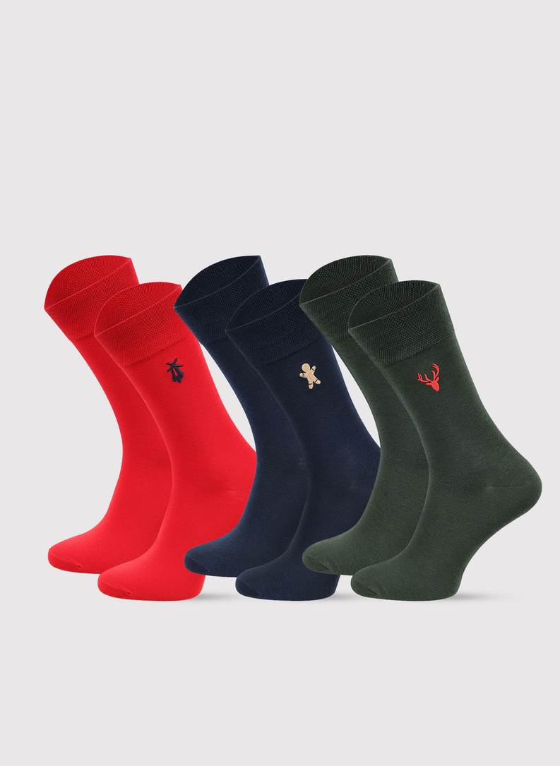 Vyriškų kojinių švenčių raštais komplektas